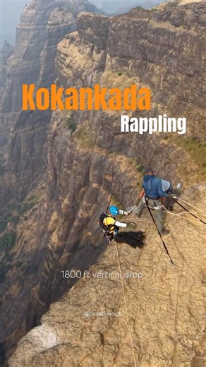 1800 ft of pure vertical exposure at Kokankada.India’s highest rappelling