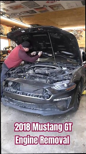 Mustang Engine Removal #s550 #fordmustang #automobile #fordperformance #cartok