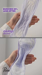 24K views · 141 reactions | Always Discreet Pads bunch 25% less often than Poise. Try Always Discreet today. | Always Discreet | Facebook
