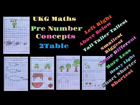 Pre Number Concepts Revision Worksheet