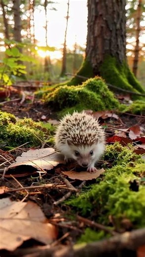 Tiny Hedgehog Exploring Forest Floor 🦔🍂 | Enchanted Discovery