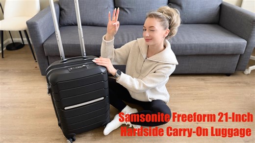 Watch Samsonite Freeform 21-Inch Hardside Carry-On Luggage on Amazon Live