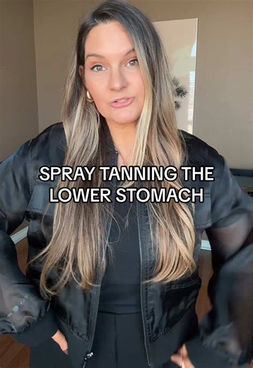 How to spray tan the lower stomach without creating an insecurity. ✨ #spraytanartist #spraytantips #spraytan