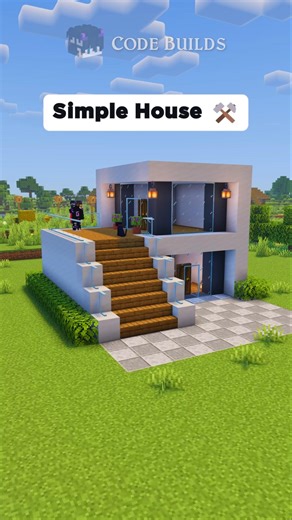 Simple Minecraft Modern House ✅ #minecraft #shorts