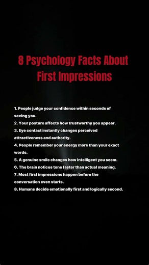8 Psychology Facts About First Impressions #psychology #humanbehavior #socialpsychology