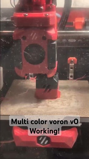 voron v0 multi color! pico mmu fully working with filament cutter and purge bucket #3dprinted