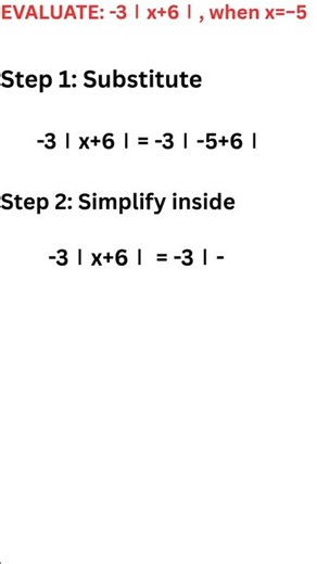 HOW TO SOLVE ABSOLUTE VALUE EXPRESSIONS. #learndailywithmulu #ma #education #mathshorts #viralshort