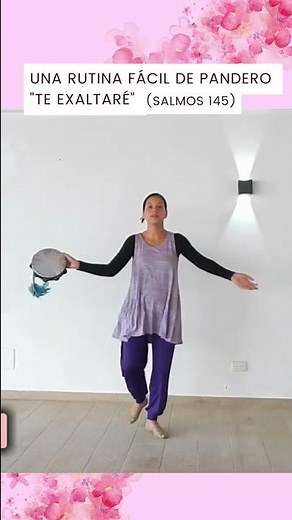 Rutina Fácil de Pandero - Te exaltaré (Salmo 145:1) - Danza Cristiana #shorts