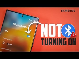 How to Fix Bluetooth Not Turning On in Samsung Phones | Easy Bluetooth Issue Solution!