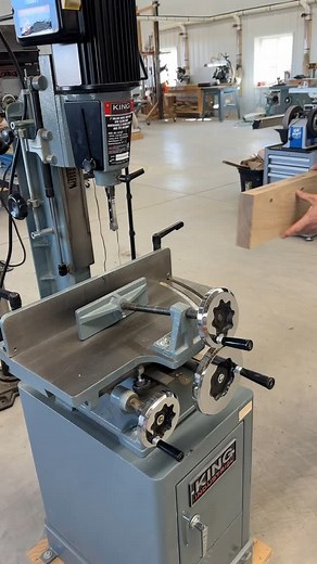 Dustin Mitchell | Using the @kingcanadatool hollow chisel mortiser to make the breadboard mortises and then test fit #woodworking | Instagram