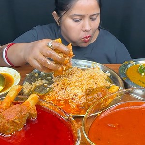 2.6M views · 10K reactions | Eating Mutton Curry, Fish Curry, Prawn Curry | Everson Rivers | Facebook