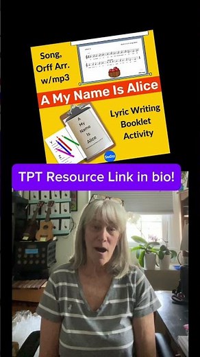 A My Name Is Alice CLASSIC Jump Rope Chant | Great for slsm patterns, lyric writing, & sub activity!