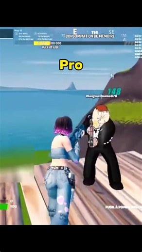 noob vs pro vs hackeur #fortnite #noobvspro