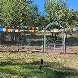 Plow & Hearth Arch Metal Outdoor Garden Arbor Montebello Gunmetal 7 Feet Tall, Steel Iron Trellis Lattice for Climbing Plants & Heavy Vines Wedding Arch Outdoor Patio Décor