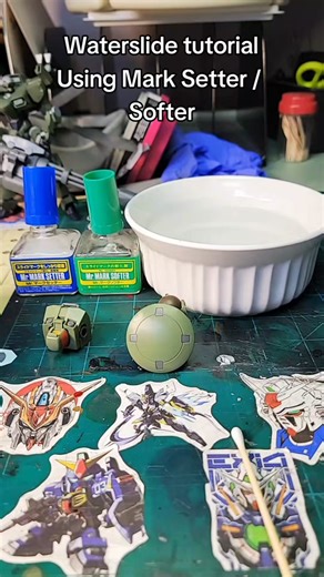 For the builders asking how to use Mr Mark Setter and Mr Mark Softer as well as general good practice for decal application. Please feel free to ask questions. #waterslides #waterslidedecal #scalemodel #gunpla #gundammodel
