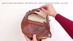 Concealed Carry Abby Leather Backpack by Lady Conceal