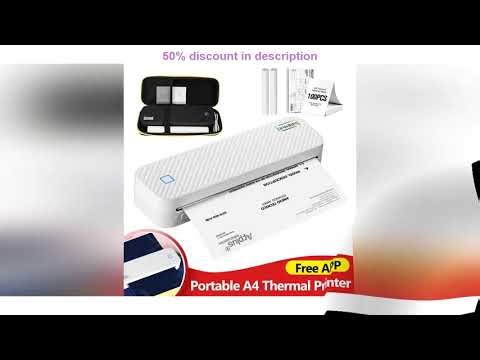 #Portable A4 Thermal Printer Bluetooth Photos PDF Document Printing Machine Folded Rolls Paper For