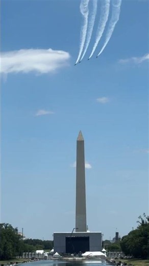 NASA F/A-18 & American Flag F-15 Fly Over Washington, D.C. 🇺🇸 ⭐