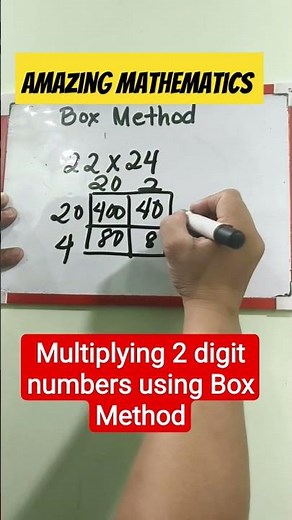 Multiplying 2 digit numbers using Box Method #mathskills #mathtrick #multiplicationtrick #mathisfun
