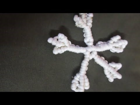 Macrame Snowflake ❄️ keychain Tutorial #diy #snowflakes