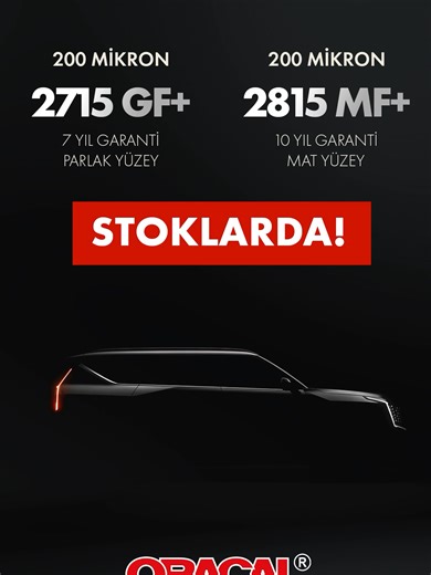 7 yıl garantili 2715 GF ve 10 yıl garantili 2815 MF stoklarımıza girmiştir! PPF kaplamada Alman kalitesi ORACAL'ı tercih etmek için hemen sipariş verebilirsiniz. ORACAL Dijital garanti sistemi ile ORACAL PPF i online sisteme işleyebilirsiniz #ppf #oracal #ppfkaplama
