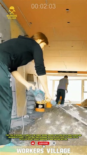 High-Power Portable Cement Mixer Innovation"** #workersvillage #innovation #construction #machine