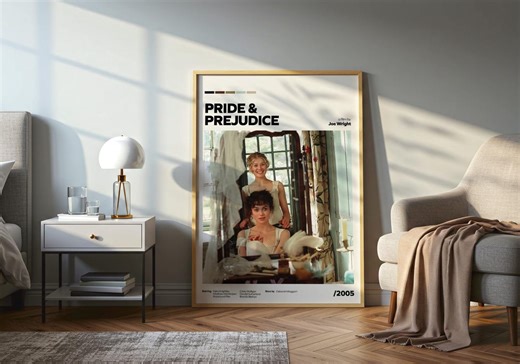 Pride & Prejudice Movie Poster – Romantic Period Film Wall Art | Keira Knightley Print - Etsy