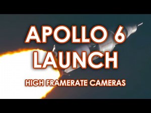 Apollo 6 Launch High-Framerate Cameras - Tracking, Staging, Real Speed, Multiple Views, 60fps, 4K