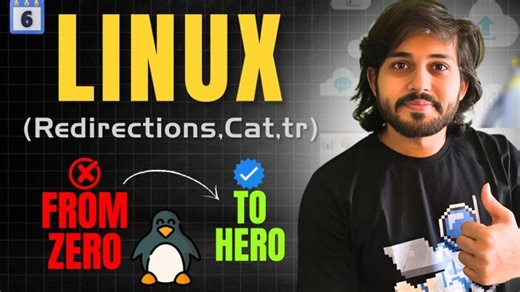 Day 6 | Input Output Redirection, cat and tr Command | Chayan Deokar
