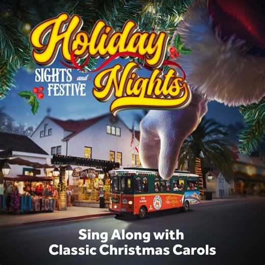 Season's greetings! 🎁 Let the experts in festivities and cheer take you on Old Town Trolley’s Holiday Sights and Festive Nights® Tour. This is San Diego's most unique seasonal experience! Sing, laugh, and create magical memories as we explore Old Town, Little Italy, and beyond. Don't miss out on this beloved San Diego tradition! https://bit.ly/3LHvsn6 | Old Town Trolley Tours