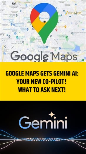Zee Business on Instagram: "#Watch | Google Maps is receiving a major redesign, integrating Gemini AI technology to act as a conversational companion. #GoogleMapsAI #GeminiAI #GoogleGemini #AIcompanion #HandsFreeNavigation #TechUpgrade #ChatGPTvsGemini Google Maps Gemini AI, Gemini AI technology, conversational companion, Google Maps redesign @nabazehra6"