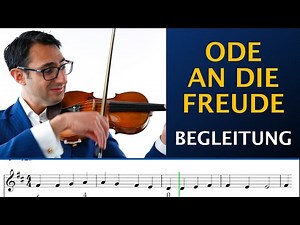 Beethoven's Ode an die Freude für die Geige [Begleitung mit Noten - Playalong]
