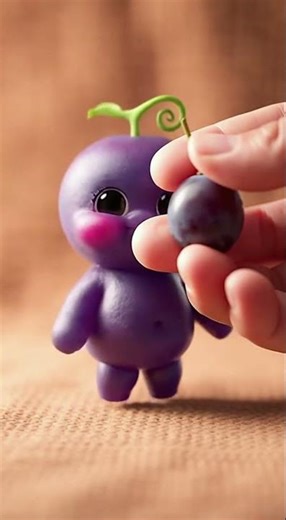 He Didn't Even Hesitate! 🍇😳 Cute Grape Mukbang #shorts #cute #mukbang #asmr