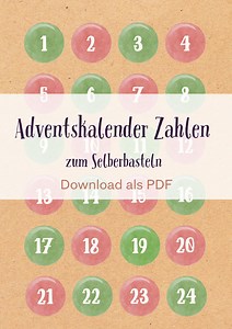 Printable Advent Calendar Numbers | Printable PDF | Color: Green-red 1-26 Circles | Christmas DIY | Instant Download - Etsy