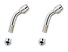 Wheel Masters Tire Pressure Valve Extenders - 45-Degree Bend - Front Wheels - Qty 2 Wheel Masters Ac