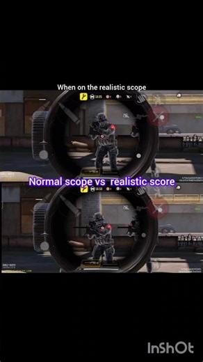 realistic scope vs normal scope #viral #shorts #gaming #cod