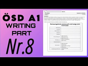 ÖSD A1 FORMULAR 2025│ WRITING PART 2 │Example Nr.8