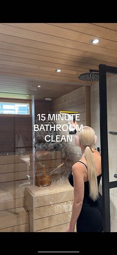 15 minute bathroom clean with time stamps 🧚💞🫧 your friendly reminder: you don’t always need to clean everything at once, just take 15 minutes to tackle the areas that need it most ✨ Good tools make cleaning so much faster and more fun, I’ve linked everything I used in my bio 🫶🏼 Here’s what I did today: • scrubbed the shower screen & floor (just one side of my bathroom) • cleaned the sink • quick toilet clean @The Pink Stuff brand ambassador #cleantok #cleaningmotivation #bathroomcleaning #s