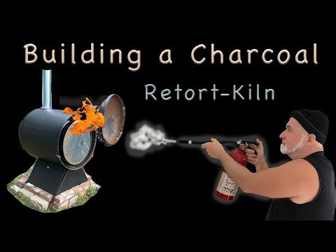 DIY Charcoal Retort Kiln Build | Blacksmithing with Scrap Materials