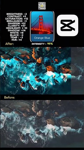 Orange & Blue Cinematic Colour Grading 🎨 | CapCut Tutorial | Before & After