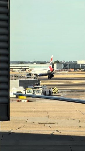B.A taxing at LHR