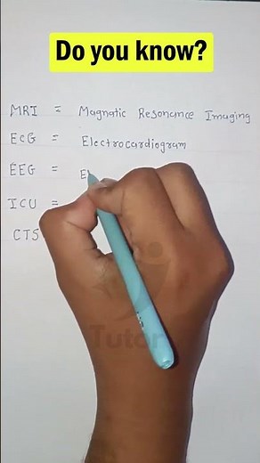MRI, ECG, EEG, ICU, CTS FULL FORM
