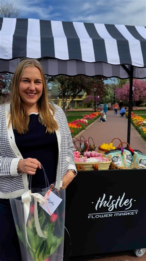 Be sure to check out the flower carts from Thistles Flower Market in Pella, Iowa | Iowa Road Trip