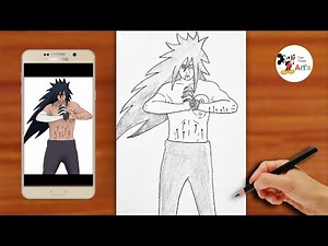 Madara Uchiha Drawing || how to draw madara full body from naruto || step by step drawing