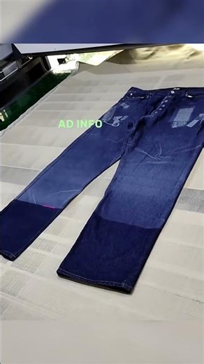 the process of giving patterns to jeans in a modern way
