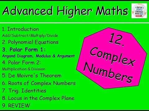 12.3 Complex Numbers 3: Polar Form 1 - Argand Diagram, Modulus & Argument - Advanced Higher Maths
