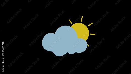 weather forecast 2d animation. Icon Set of animated icons for weather forecast, these animation is a perfect loop