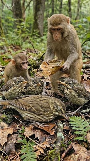 A monkey saved the life of a bird #monkey #birds #ai