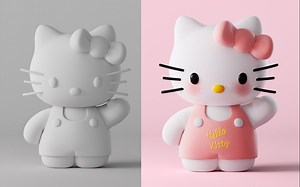 C4D OC卡通IP建模渲染