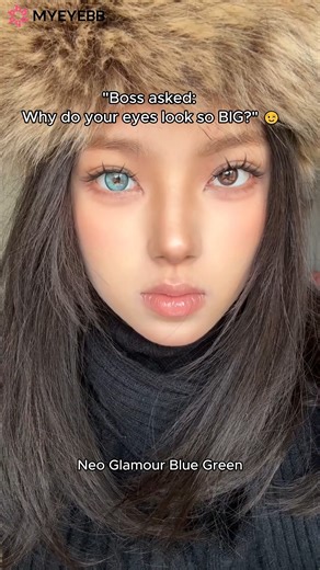 MYEYEBB COLORED CONTACT LENSES on Instagram: ""Boss asked: Why do your eyes look so BIG?" 😉 🦋Lenses: Neo Glamour Blue Green ⁠🎈Prescription 0.00 to -8.00 with all colors⁠ ✨FDA approved⁠ ✨Soft and comfortable⁠ ✨Suitable for sensitive eyes⁠ ✨Best for dark/brown/black eyes | Men and female available⁠ #coloredcontact #exoticlenses #hotcontactlens #softlens #bluecontacts #greencontacts #GRWM #myeyebb"